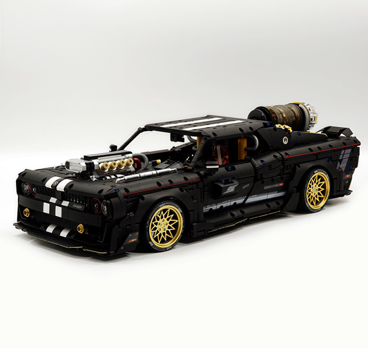 1:8 Challenger building block supercar black/green/purple/red (3751 pieces)