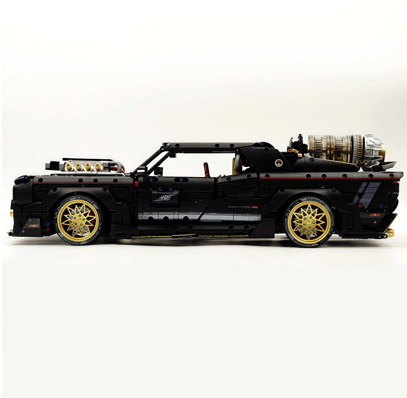 1:8 Challenger building block supercar black/green/purple/red (3751 pieces)