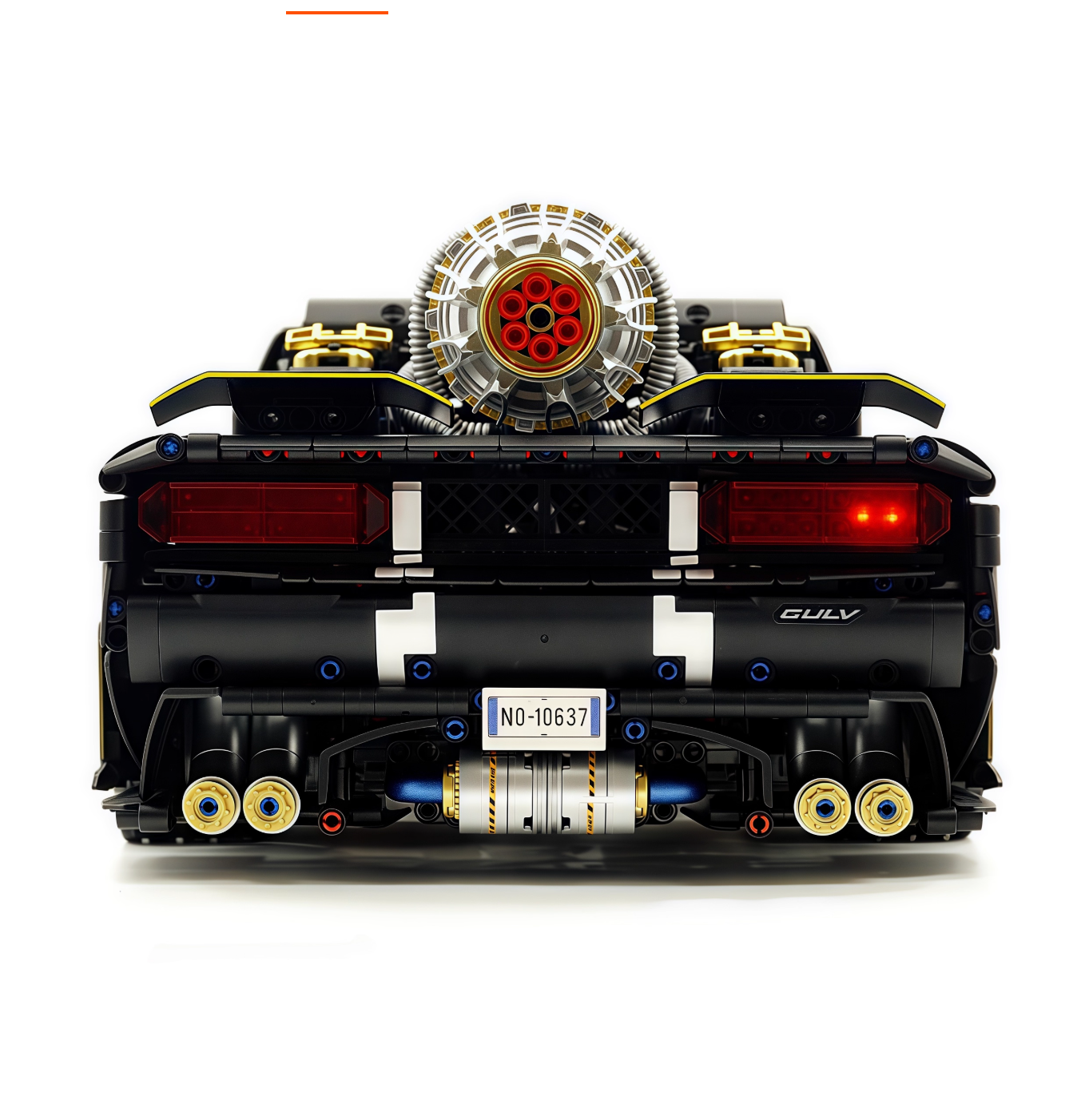 1:8 Challenger building block supercar black/green/purple/red (3751 pieces)