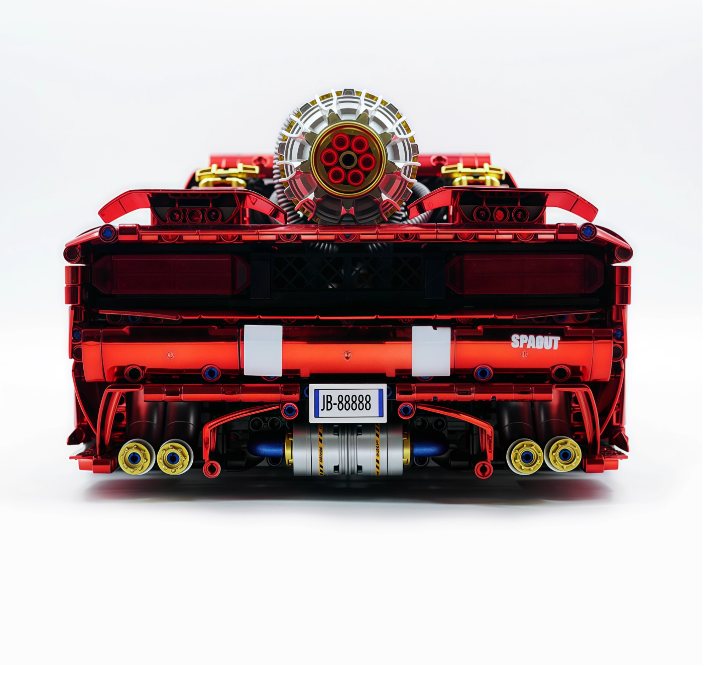 1:8 Challenger building block supercar black/green/purple/red (3751 pieces)