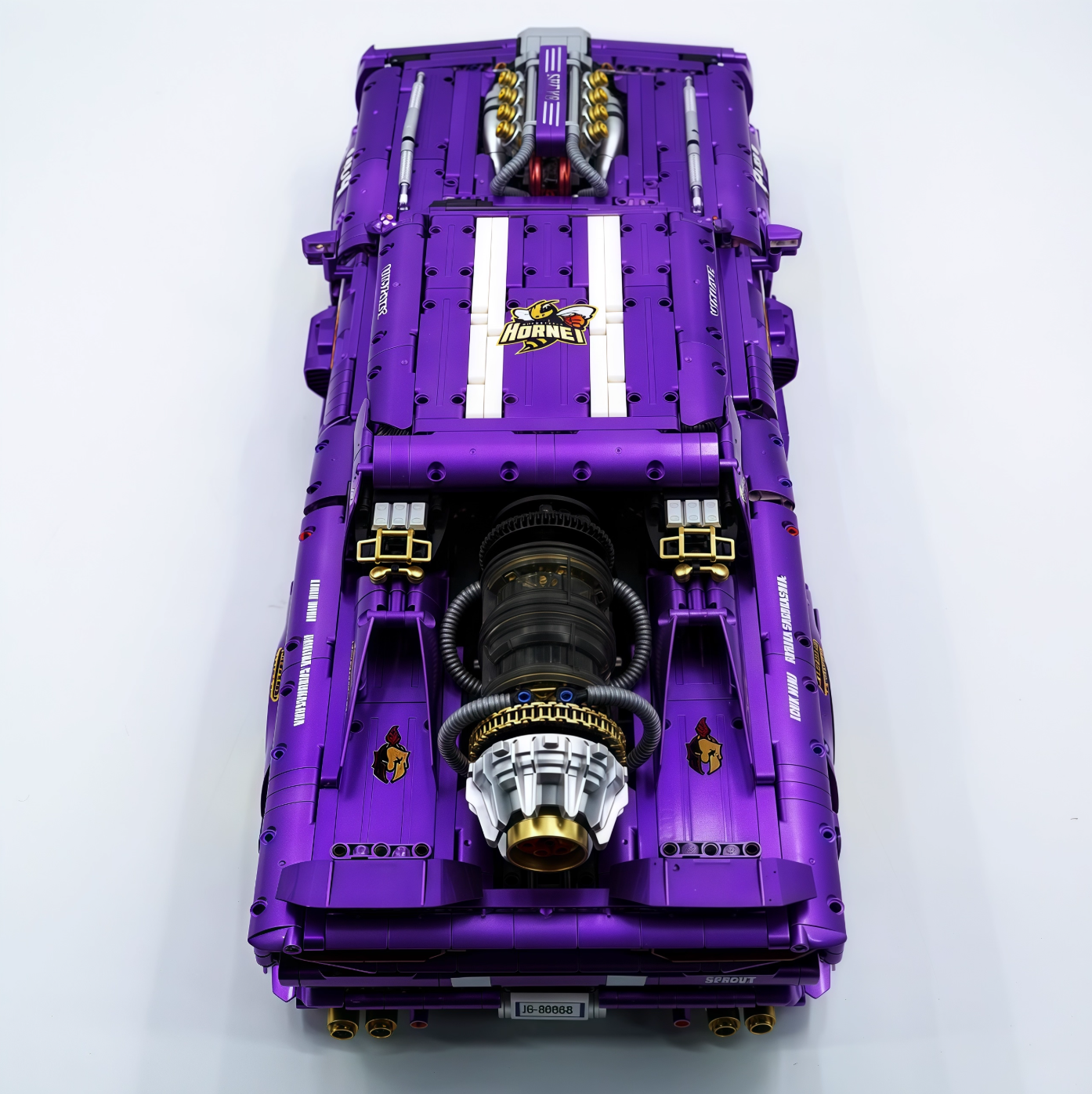 1:8 Challenger building block supercar black/green/purple/red (3751 pieces)
