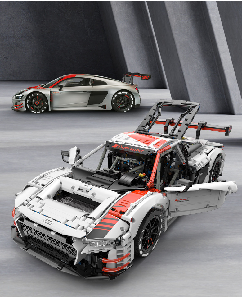 Audi R8 LMS GT3-1:8 Building Block Supercar (3300+ pieces)