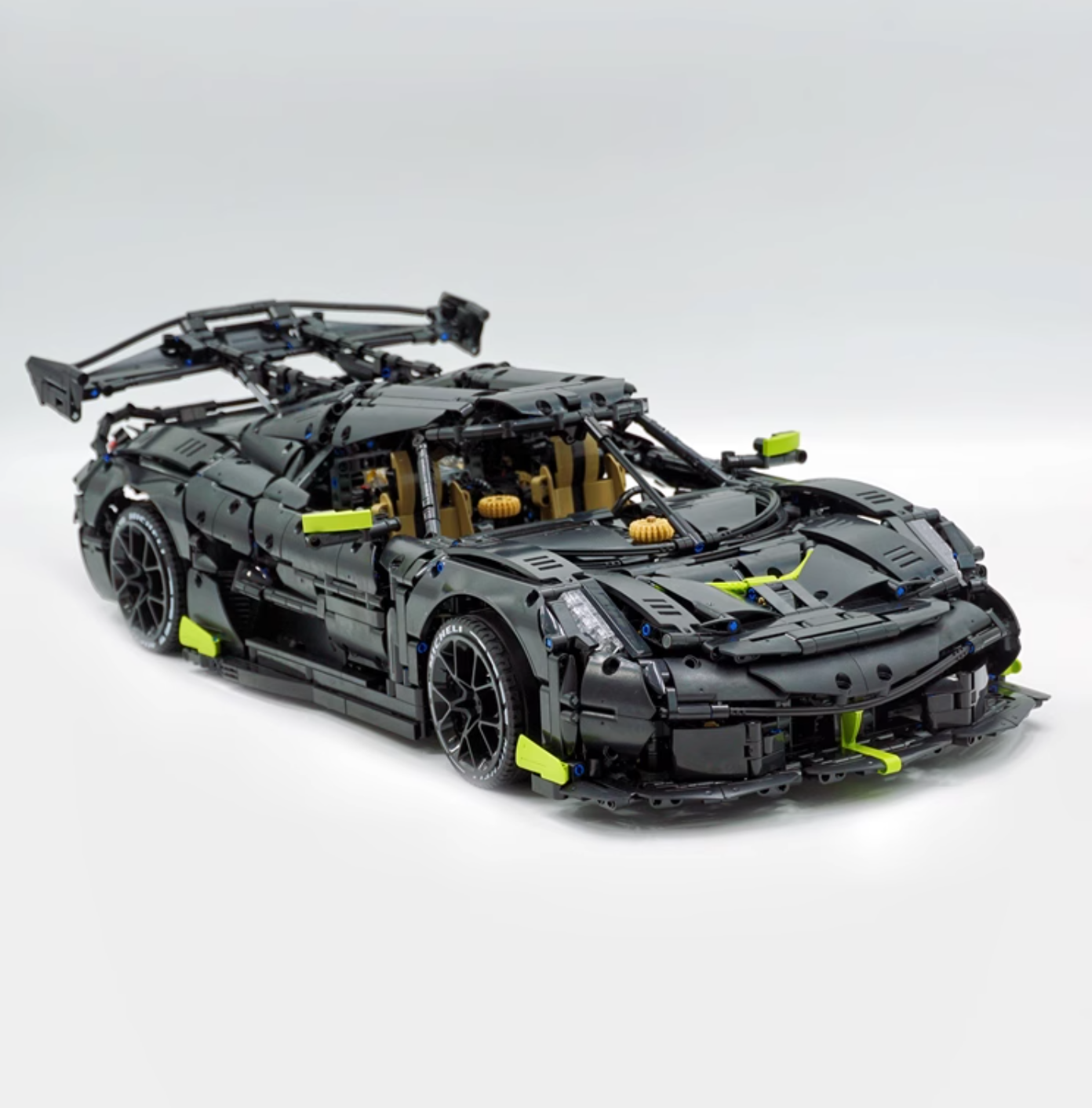 1:8 JESKO, custom Gulf Blue/Black/Orange limited edition building block supercar (4346 pieces)