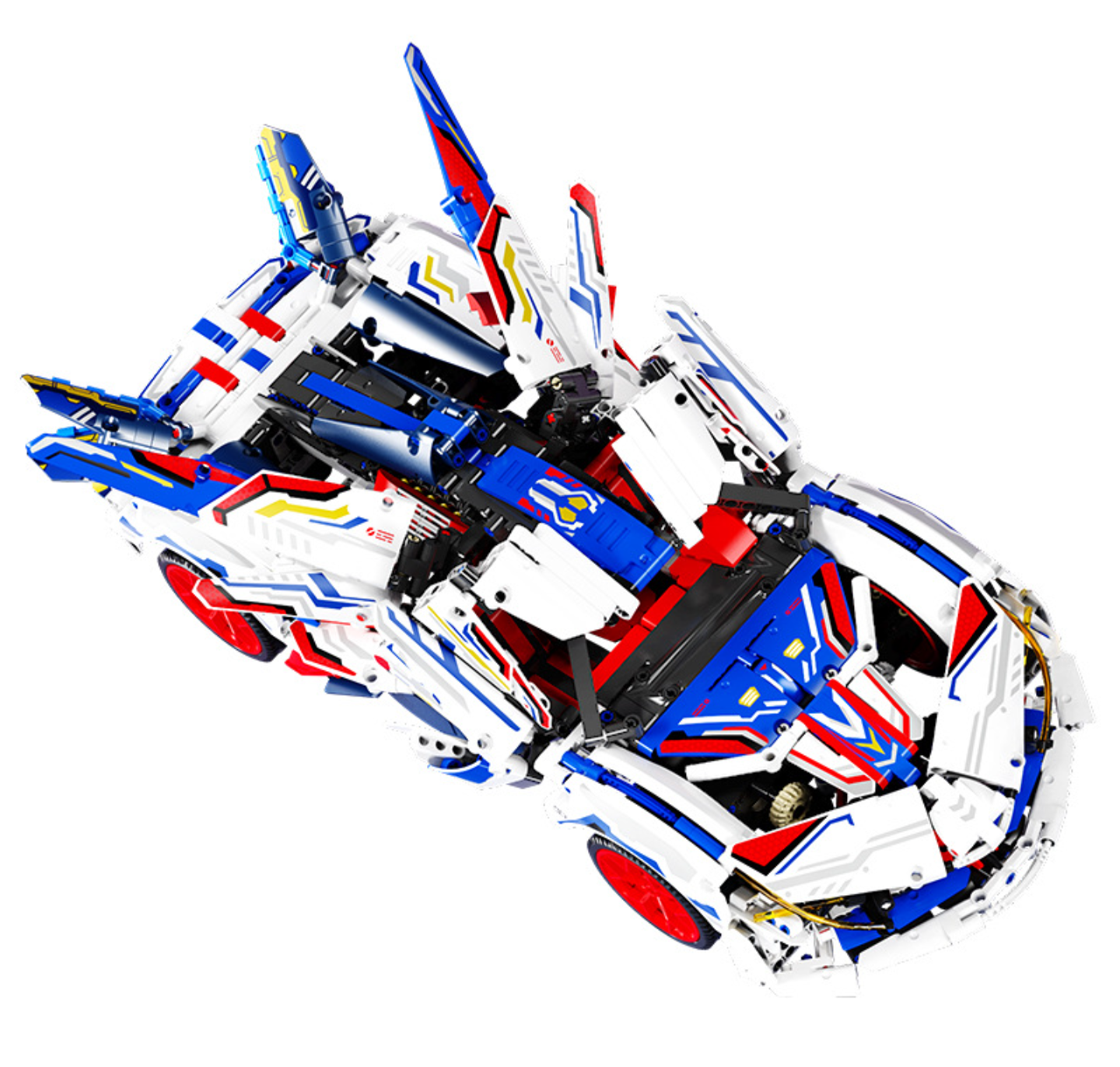 1:10 Apollo EVO supercar building kit, remote control drift, electric rear wing, 2088 pieces