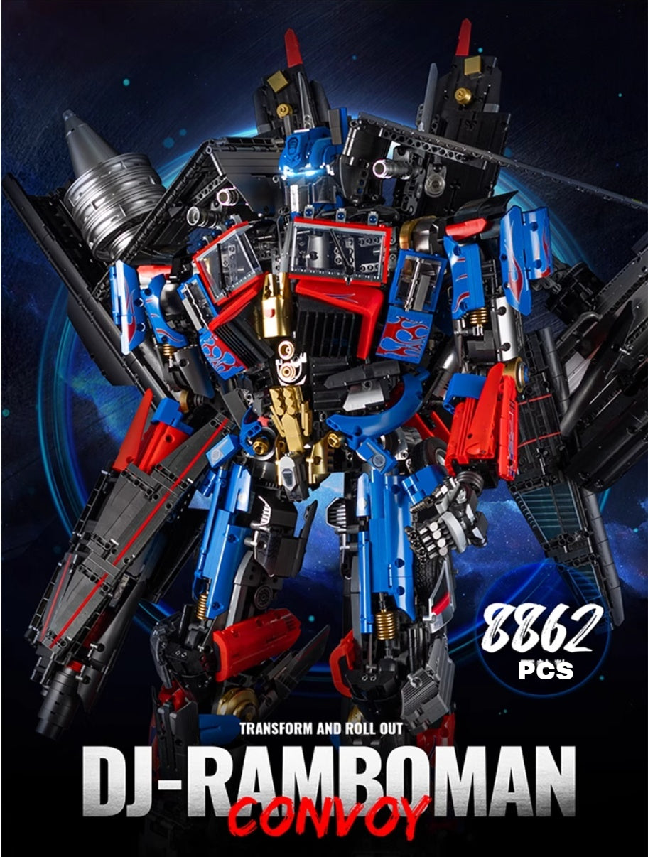 Giant Optimus Prime, 78.6CM long, 61cm wide, 100CM high, a total of 8862 PCS